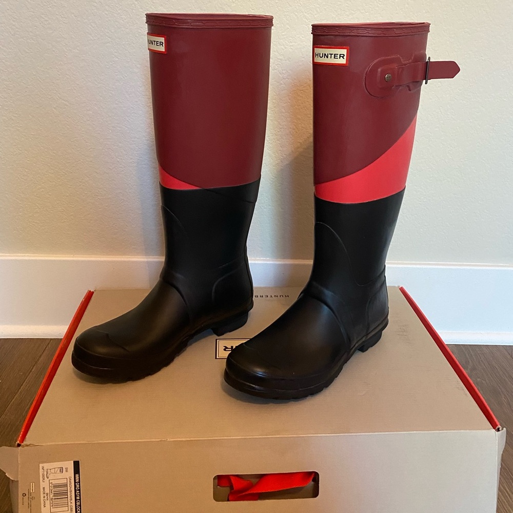 HUNTER COLOR BLOCK BOOTS